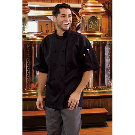 Uncommon Threads Monterey Chef Coat in Black - Large UN598976